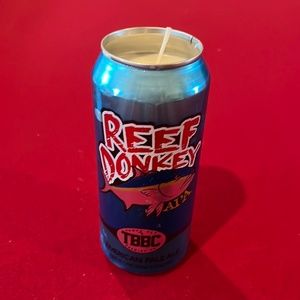 Soy beer can candle